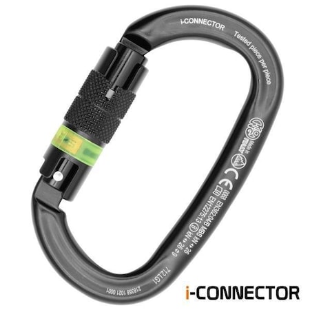 Kong Usa Oval, 110 mm Length, 21 mm Gate Opening, Aluminum Alloy, Black 712LG1NNNKK